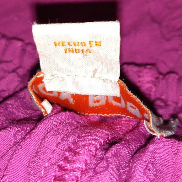 Knox Rose FUCHSIA Peasant Ruffle Top BOHO Off Shoulder Gypsy Flowy Long SleeveXL - Picture 11 of 12